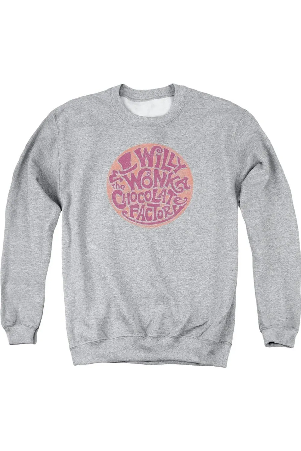 Willy Wonka And The Chocolate Factory Circle Logo Adult Crewneck Sweatshirt