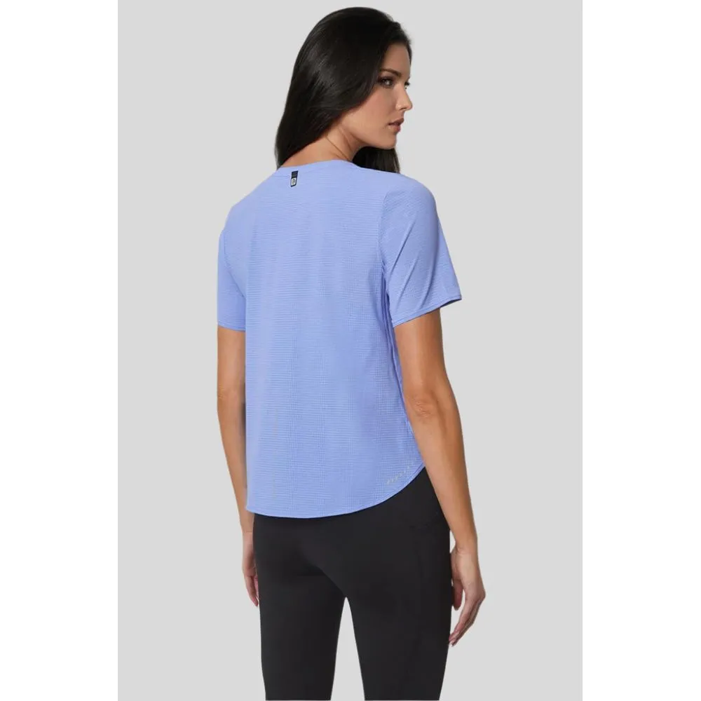 Womens Aerate Run  Short Sleeve Tee - Jacaranda