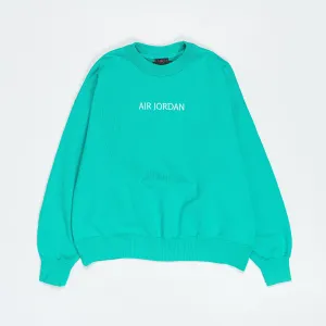 Womens Air Jordan SP Fleece Crewneck - New Emerald/Sail