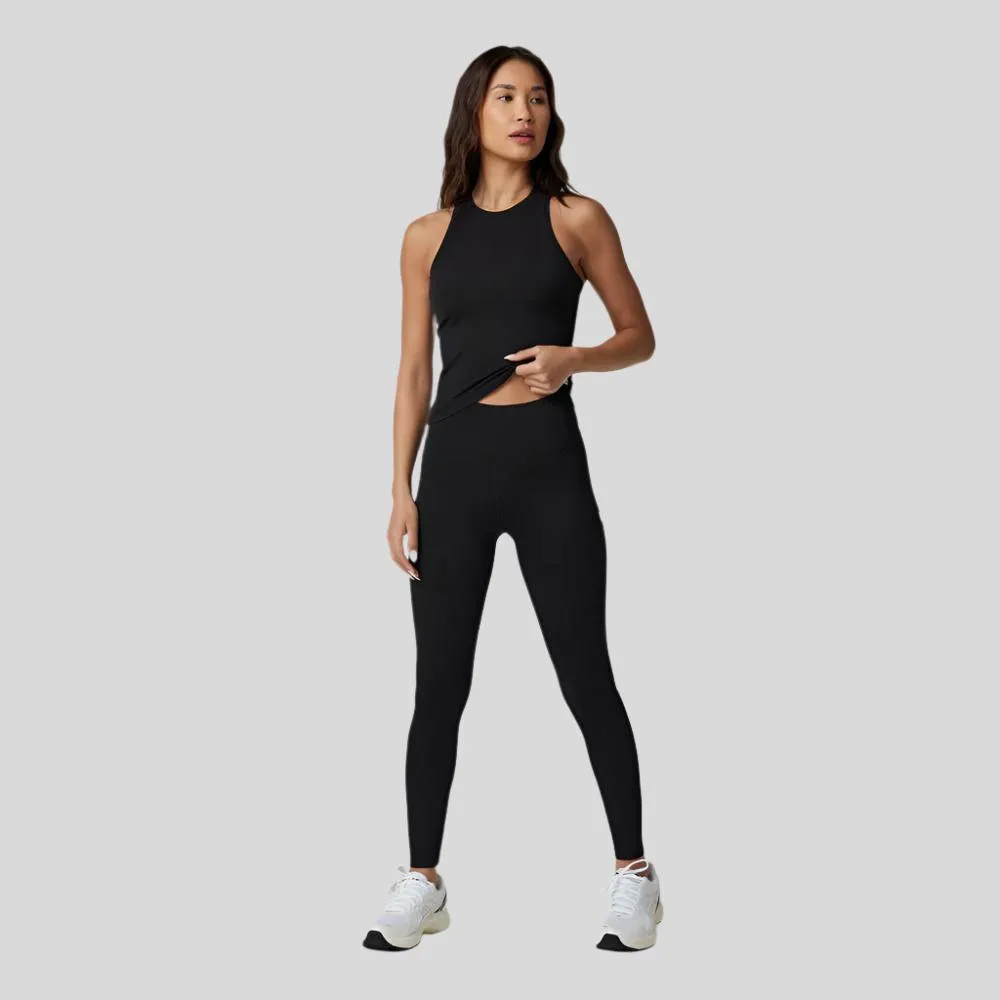 Womens AllTheFeels Crew Tank - Black