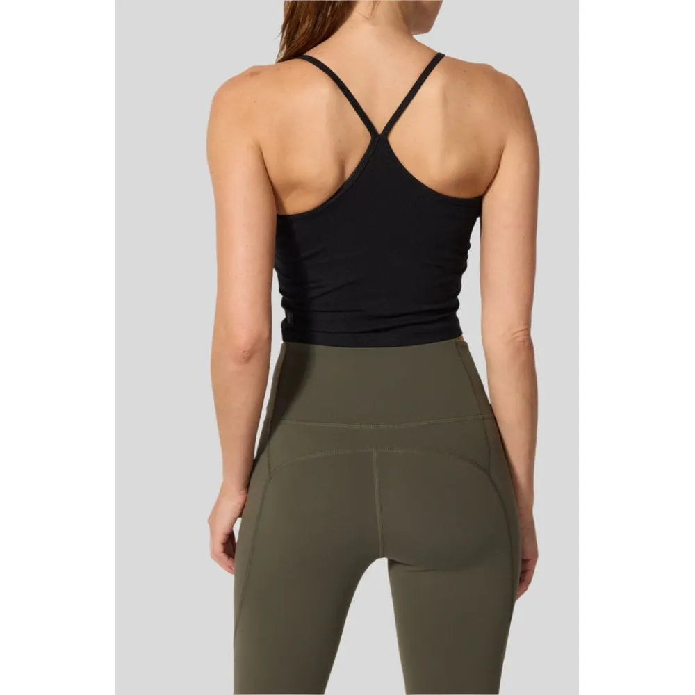 Womens Balance Racerback Sports Bra - Black