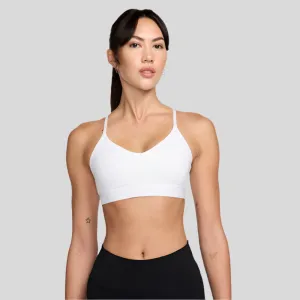 Womens Indy Light Support Bra - White/Stone Mauve