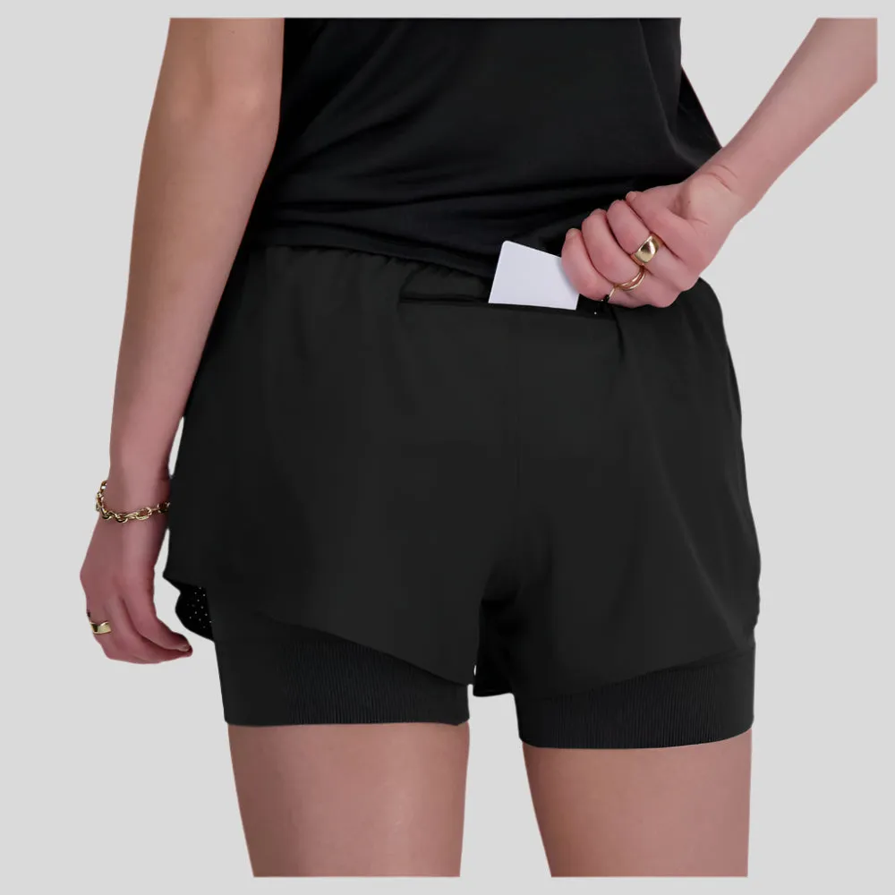 Womens RC 2-in-1 3 Inch Short - Black
