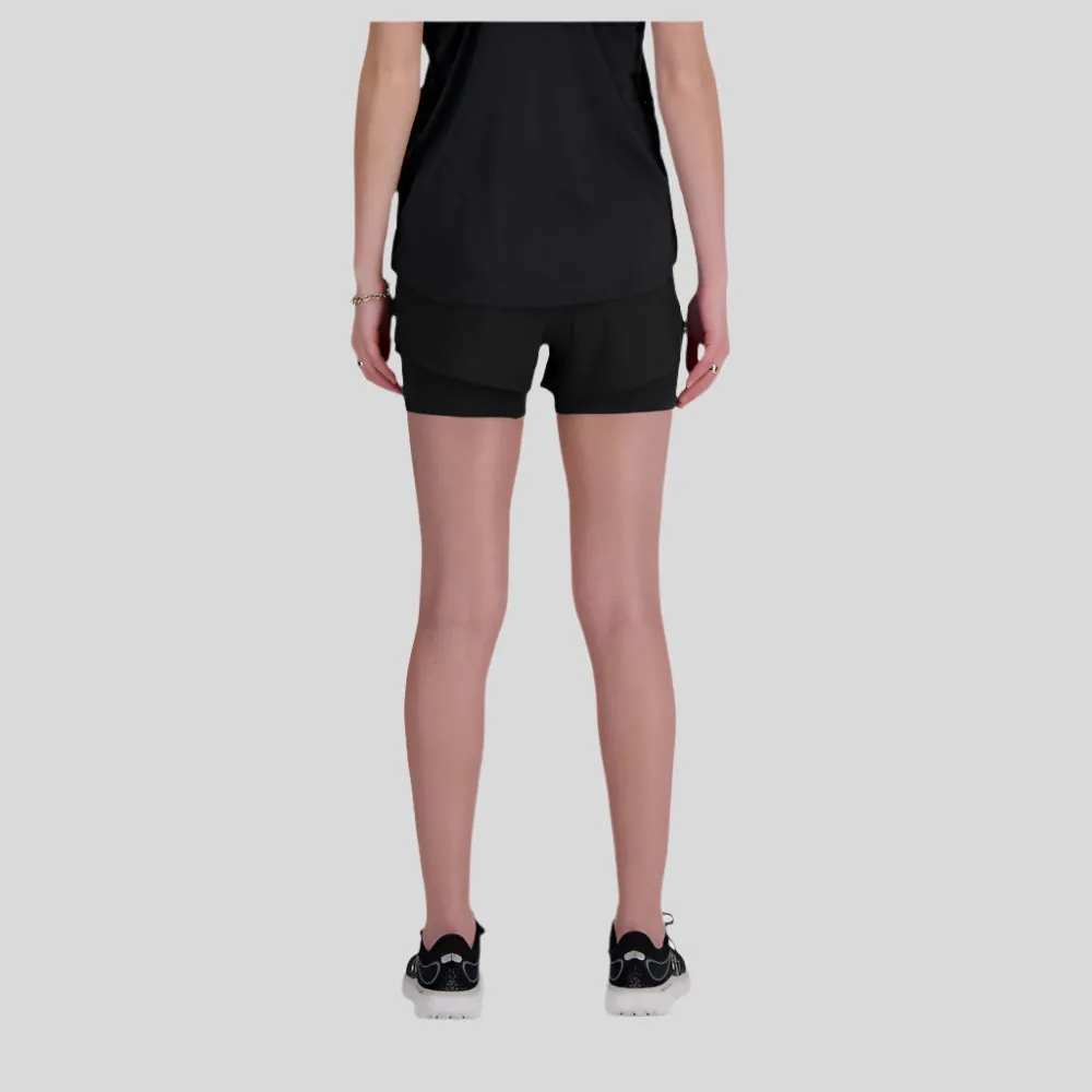 Womens RC 2-in-1 3 Inch Short - Black