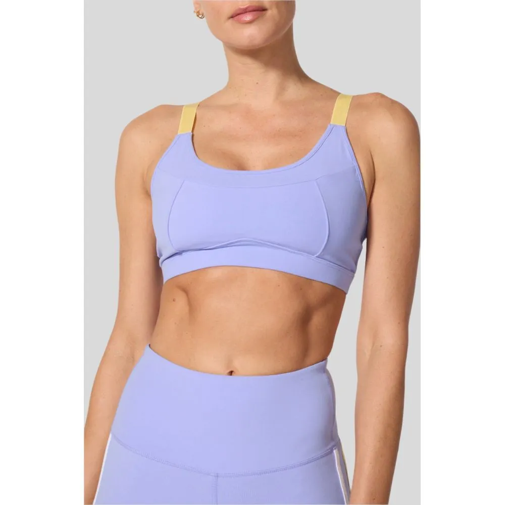 Womens Vial Paneled Bra with Adjusters - Jacaranda