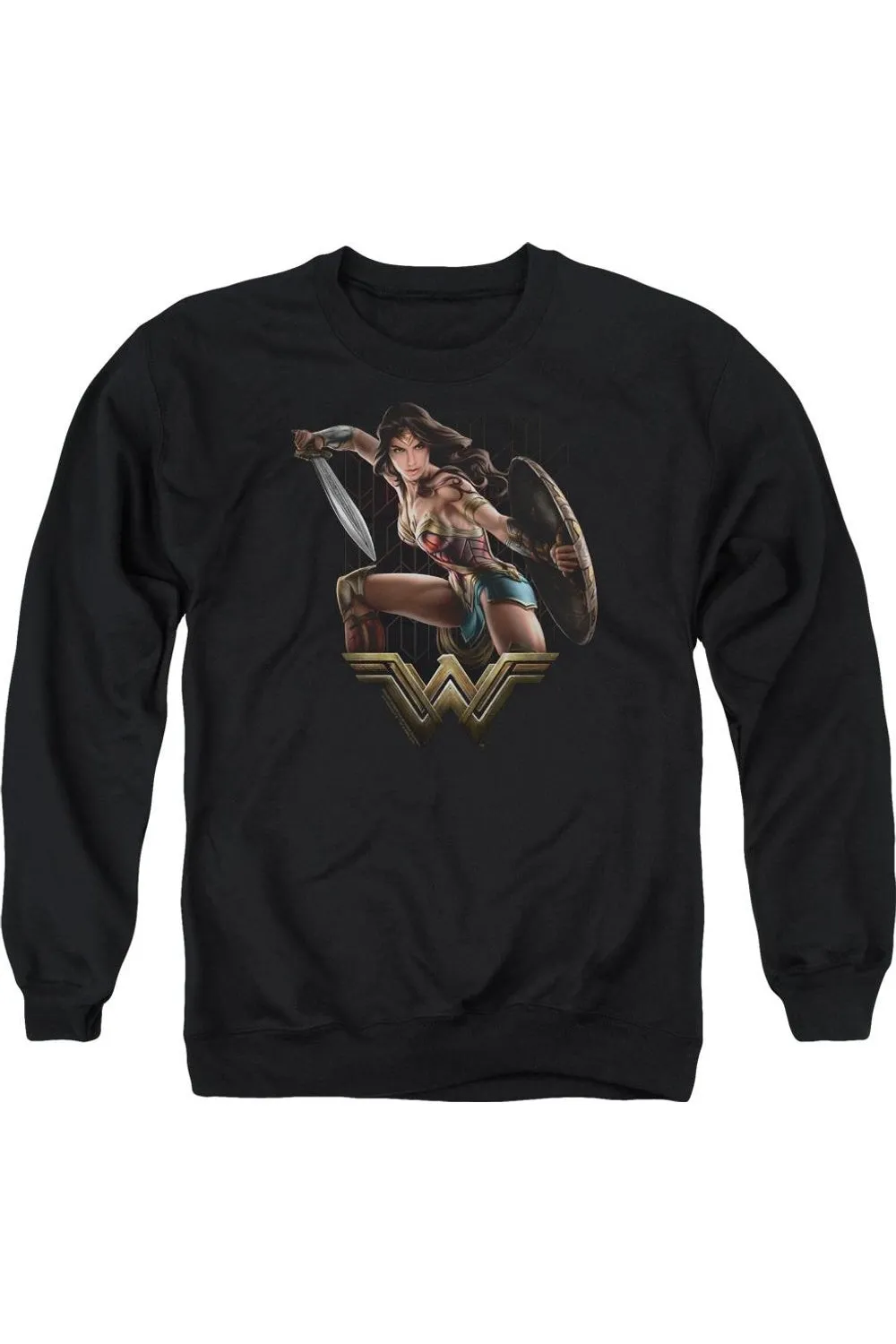 Wonder Woman Movie Fight Adult Crewneck Sweatshirt