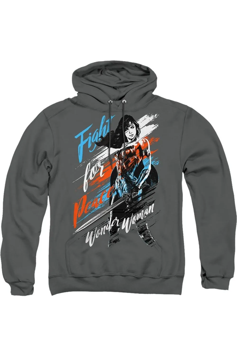 Wonder Woman Movie Fight For Peace Adult Pull Over Hoodie / Hooded Sweatshirt